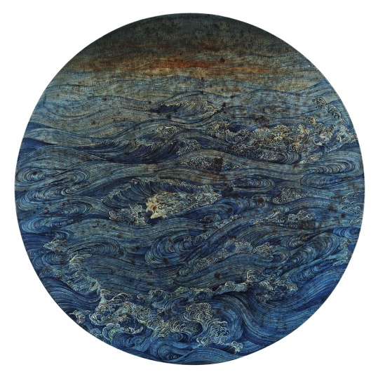 郝建涛 《混沄之往 No.27》 D.150cm 布面综合材料 2015
郝建涛 《混沄之往 No.27》 D.150cm 布面综合材料 2015