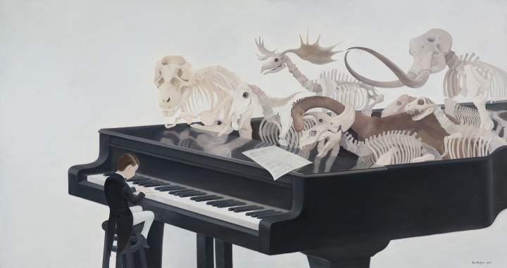 杜沛骏 《钢琴曲66#》 96×180cm 布面油画 2015
杜沛骏 《钢琴曲66#》 96×180cm 布面油画 2015
