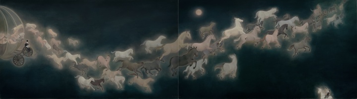 杜沛骏 《迁徙No.6》 100×180cm×2 布面油画 2014
杜沛骏 《迁徙No.6》 100×180cm×2 布面油画 2014
