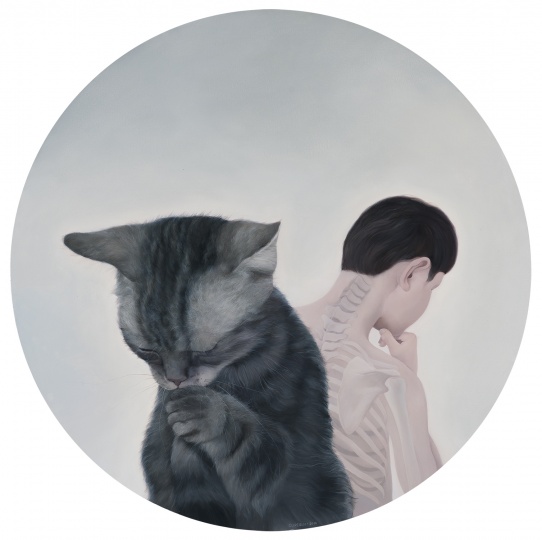 杜沛骏 《关于我的思考No.1》 D.100cm 布面油画 2016
杜沛骏 《关于我的思考No.1》 D.100cm 布面油画 2016