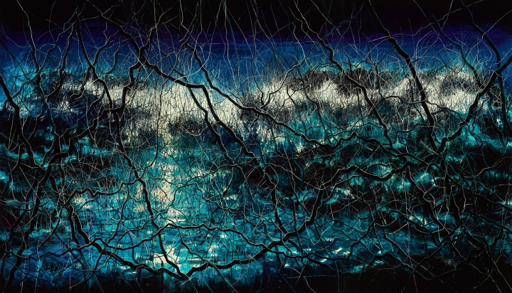 《蓝》400 x 700 cm布面油画  2015  ©曾梵志工作室
