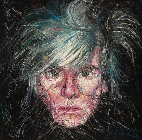 《安迪·沃荷肖像》 200×200cm  布面油画  2004
成交价：1947万港币（1540万人民币）  保利香港2014年秋季拍卖会
