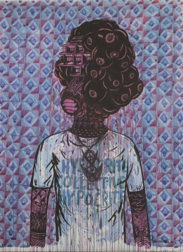 《Collective Hypocrite》 200x150cm ecoline on paper 2014
《Collective Hypocrite》 200x150cm ecoline on paper 2014
