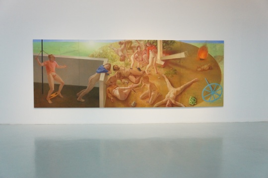《纵酒盛宴》 195x550cm 布面油画 2013
《纵酒盛宴》 195x550cm 布面油画 2013