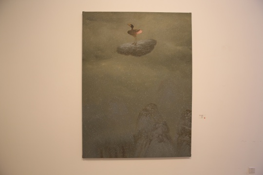 《风雪过钟山》150×200cm 布面丙烯 2008
《风雪过钟山》150×200cm 布面丙烯 2008