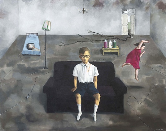 《黑沙发》120 cm x 150 cm 布面油画 2016
《黑沙发》120 cm x 150 cm 布面油画 2016