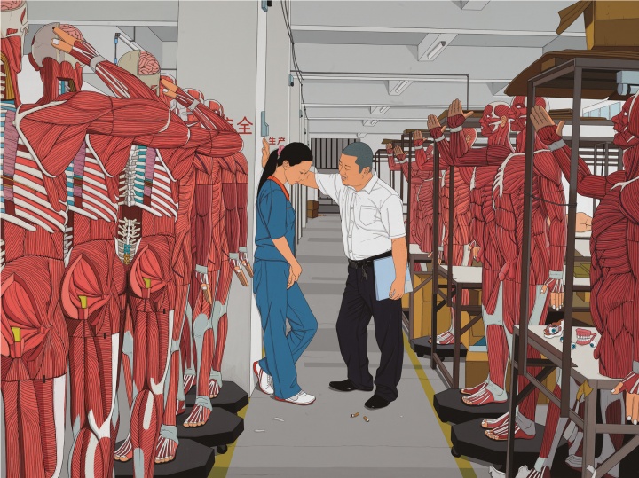 《工厂的春天》 180×240cm 亚麻布、丙烯 2012
《工厂的春天》 180×240cm 亚麻布、丙烯 2012