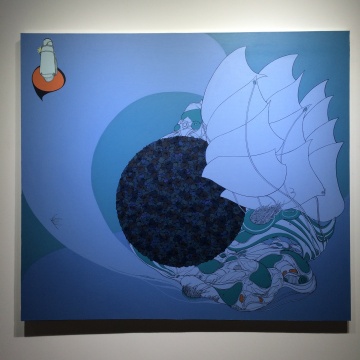 《黛云》 140×160cm 布面丙烯 2016
《黛云》 140×160cm 布面丙烯 2016