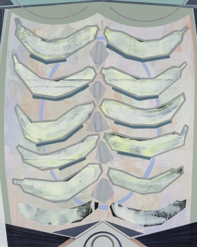 《香蕉肋》 150x120cm 布面丙烯 2016
《香蕉肋》 150x120cm 布面丙烯 2016
