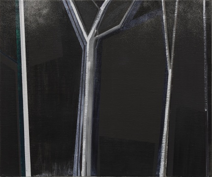 《夜树》50x60cm 布面丙烯 2016
《夜树》50x60cm 布面丙烯 2016