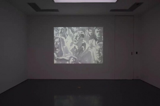 《墨水日记》3’ 单频录像,有声,黑白 2006
《墨水日记》3’ 单频录像,有声,黑白 2006