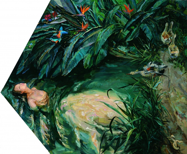 喻红 《奥菲利亚》250 x 300 cm 布面丙烯 2016 喻红 《奥菲利亚》250 x 300 cm 布面丙烯 2016