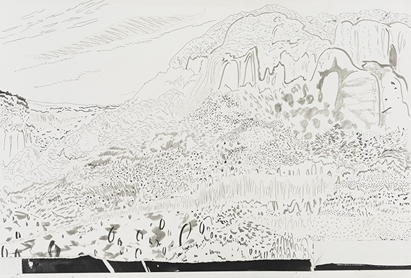 《南方无名山》 100×67.5cm 纸本水墨 2016
《南方无名山》 100×67.5cm 纸本水墨 2016