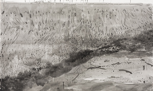 《南方风景3》 54.7×100cm 纸本水墨 2016
《南方风景3》 54.7×100cm 纸本水墨 2016