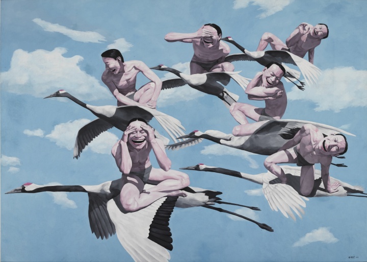 岳敏君 《天空》 200x281cm 布面油画 1997
成交价: 1448万港元(香港苏富比2016现当代亚洲艺术晚间拍卖)
岳敏君 《天空》 200x281cm 布面油画 1997
成交价: 1448万港元(香港苏富比2016现当代亚洲艺术晚间拍卖)