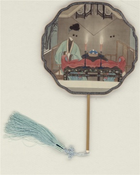 《镜花蚀语:深宫图之九》 43x28cm 绢本设色 2016
《镜花蚀语:深宫图之九》 43x28cm 绢本设色 2016
