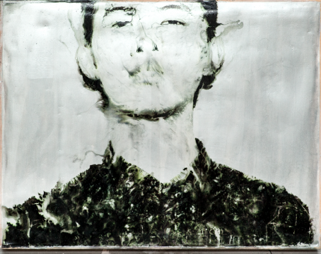 《两幅相连的肖像 2》,2016,胶片,综合材料,40×60 cm
《两幅相连的肖像 2》,2016,胶片,综合材料,40×60 cm