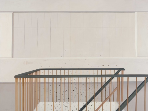 梁浩 《楼阁小爆炸》 200×150cm 布面油画 2014
梁浩 《楼阁小爆炸》 200×150cm 布面油画 2014