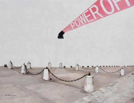 聂赫夫 《POWER OFF》 140×180cm 布面油画 2016
聂赫夫 《POWER OFF》 140×180cm 布面油画 2016