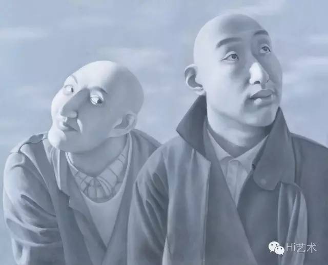 方力钧 《系列一之五》 81×100cm 布面油画 1990-1991 北京保利2016秋拍  成交价：1840万元
