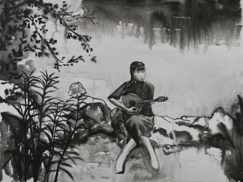 邱黯雄 《民国风景》 14’27” 黑白动画片 2007
