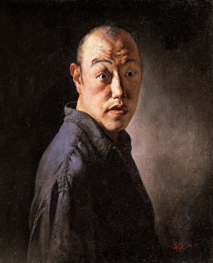 施本铭《自画像.1》61×50cm 布面油彩 1992
施本铭《自画像.1》61×50cm 布面油彩 1992
