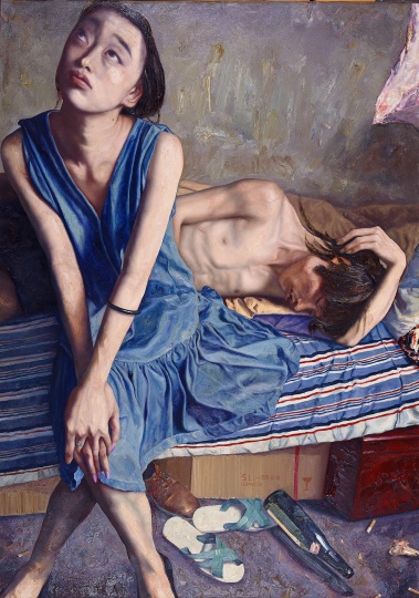 石良《之初》 163×115cm 布面油画 1994
石良《之初》 163×115cm 布面油画 1994