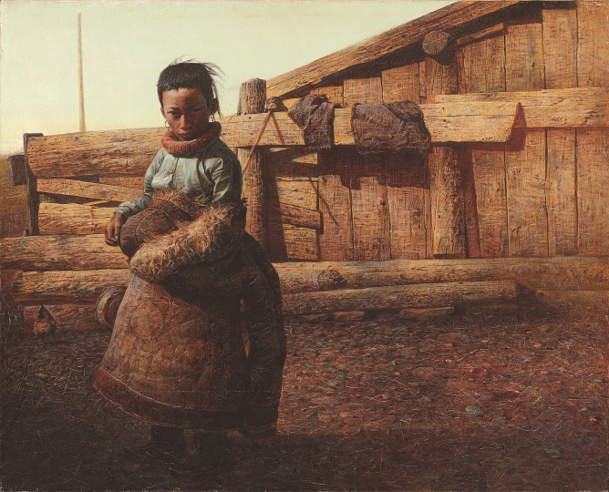 罗中立 《凝望》 80.5×99.5cm 布面油画 1992年
罗中立 《凝望》 80.5×99.5cm 布面油画 1992年