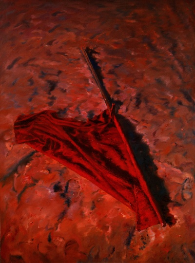 尹朝阳《英雄远去》 200×150cm 布面油画 2001
尹朝阳《英雄远去》 200×150cm 布面油画 2001