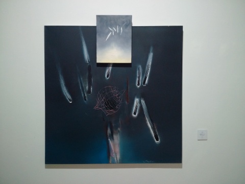 《前世幻网》(二联)之一 120×120cm 布面油画
《前世幻网》(二联)之一 120×120cm 布面油画