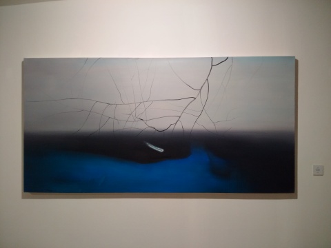 《向克莱因致敬》 120×240cm 布面油画 2015
