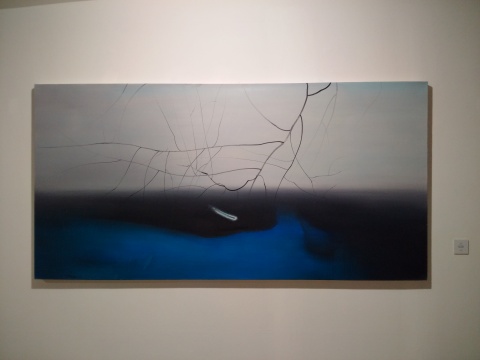 《向克莱因致敬》 120×240cm 布面油画 2015
《向克莱因致敬》 120×240cm 布面油画 2015