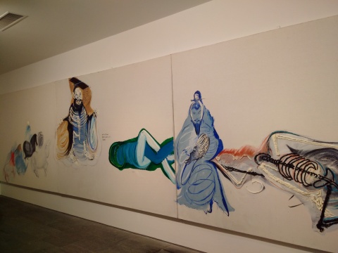 《历代帝王图:魏武帝》 220×900cm(3联) 布面油画 2015
《历代帝王图:魏武帝》 220×900cm(3联) 布面油画 2015