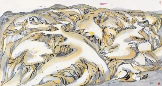 吴冠中 《老虎高原》 97×181cm 布面油画 1989

成交价：1667.5万元，由858号牌竞得

