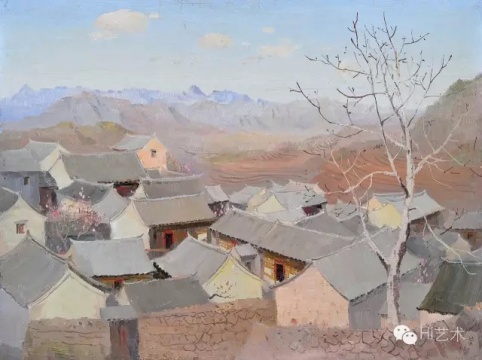 
吴冠中 《京郊山村》 46×61cm 布面油画 1963

成交价：1437.5万元，由858号牌竞得

