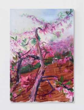 
周春芽 《桃花》 320×220cm 布面油画 2006

成交价：805万元，由场内1637号牌竞得

