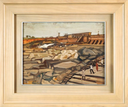 
常书鸿 《修建中的印度水库》 53×41cm 木板油画 1959

成交价：120.75万元


