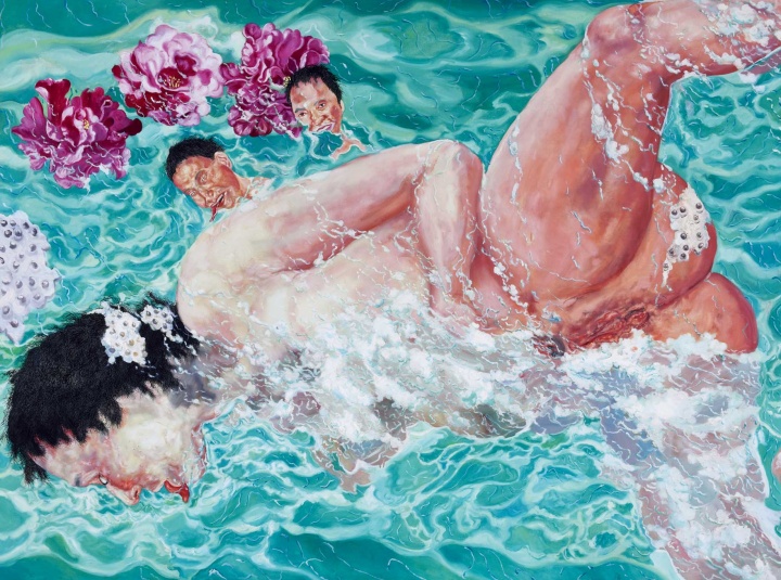 
刘炜 《泳客》 150×200cm 布面油画 1994

以1437.5万元成交于北京匡时2016秋拍，花落余德耀美术馆

