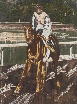 龚辰宇 《陈列物-赛马》200×150cm 布面油画 2016
龚辰宇 《陈列物-赛马》200×150cm 布面油画 2016