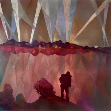 王顷 《湖光》100×100cm 布面油画 2015
王顷 《湖光》100×100cm 布面油画 2015