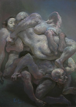 夏小万 《无题》72x101cm 纸上色粉 2011
