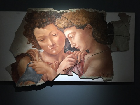《曼彻斯特圣母》 局部 湿壁画临摹 《曼彻斯特圣母》 局部 湿壁画临摹