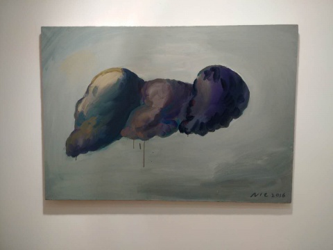 《三串葡萄》 100×70cm 布面丙烯 2016
《三串葡萄》 100×70cm 布面丙烯 2016