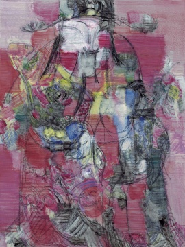 《天官赐福》80x60cm 布面油彩 2013
《天官赐福》80x60cm 布面油彩 2013