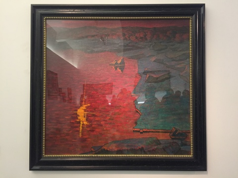 李秀实 《午夜黑龙江——界河噫感》 100×94cm 油画 1979
