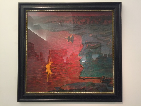 李秀实 《午夜黑龙江——界河噫感》 100×94cm 油画 1979
李秀实 《午夜黑龙江——界河噫感》 100×94cm 油画 1979