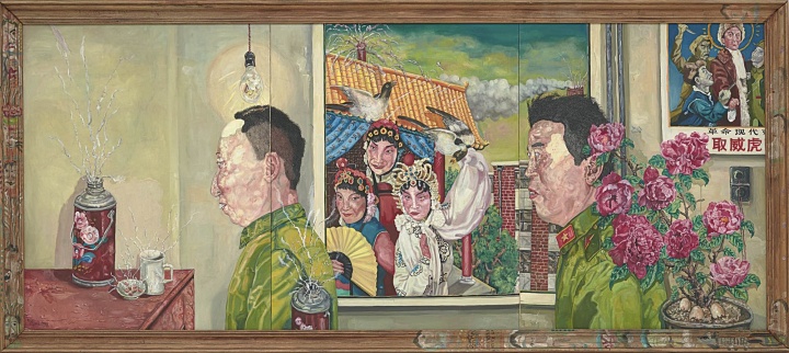 刘炜《 革命家庭系列(三联作)》 油画画布及手绘木框 一九九四年作 成交价:38,840,000 HKD 香港苏富比春拍
刘炜《 革命家庭系列(三联作)》 油画画布及手绘木框 一九九四年作 成交价:38,840,000 HKD 香港苏富比春拍