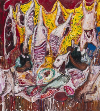 董鹤 《肉肉肉》 2016 布面油画 200×180cm
