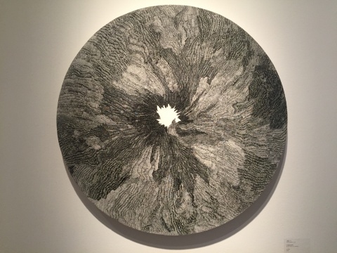 古鹏 《无题17-3》 2017 布面综合材料 D.80cm

