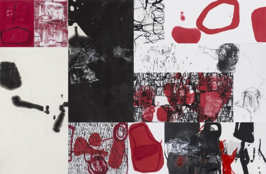 《刻入的记忆》 243x374cm 纸本水墨 2016
《刻入的记忆》 243x374cm 纸本水墨 2016